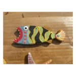 Craft Kids Toy Art Wooden Fish Shape Ornament Eco Friendly Colorful Polished Wooden Fish Unique Home Decor Handicraft - Image 2