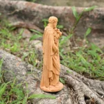 St. Joseph with Child Wood Statue, Artisan Carved Catholic Figure for Devotional Display & Collectors - Image 6