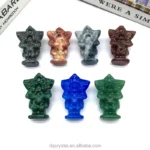 Wholesale Natural Crystal Crafts Green Aventurine Corpase Flower Crystal Carving Mixed Materials Opal Flower for Decoration - Image 6