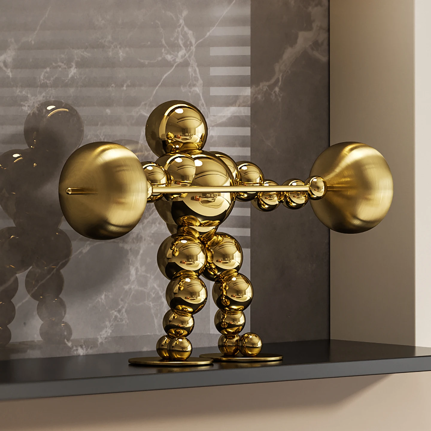 H0134826b24be48ddb03eeb251eb0fd0bb.webp New Arrival Handmade Modern Design Stainless Steel Figurine Great for Office or Home Unique Tabletop Showcase Wholesale Price - Image 1