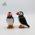 Custom Eco-Friendly Hand Carved Puffin Bird Wooden Craft Tabletop Decor Painted Technique - Image 3