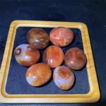 Discount Crystal Crafts Gemstone Carving  Plam and Heart Carnelian Palm Red Fire Quartz Heart for Home Healing Decoration