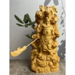 Juniper Kowloon Guan Yu Dragon Fine Wood Carving Living Room Ornament Crafts