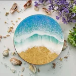 Epoxy Resin Ocean Craft with Sea Creatures & Turtle Unique Resin Wood Pieces Perfect Home Decor & Christmas Gift - Image 2