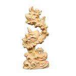 Home Deco Wood Carving Handicraft Leaping Dragon Ornament - Image 2