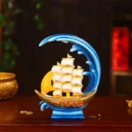 Smooth Sailing Epoxy Resin Sculpted Ornaments Handicrafts Lights High-End Office Decor Housewarming Gifts - Image 3