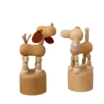 Wooden Crafts Eco-friendly Engraved DIY Animal Design Schima Superba Natural Wood Color for Kindergarten Desktop and Home Decor - Image 5