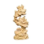 Home Deco Wood Carving Handicraft Leaping Dragon Ornament - Image 3