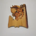 Handcrafted Wooden Animal Wall Hanging Sculptures Carved & Engraved Eco-Friendly Home Decor All Festivals Customizable Shape - Image 4
