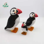 Custom Eco-Friendly Hand Carved Puffin Bird Wooden Craft Tabletop Decor Painted Technique - Image 4