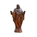Vintage Wood Carving Heart of Jesus Hand Carved Tabletop Ornament Our Lord Jesus Sacred Heart