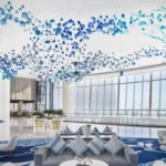 ANNO High End Modern Decorative Blue Glass Art Chandelier Custom Pendant for Hotel Room - Image 3