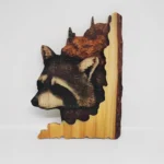 Handcrafted Wooden Animal Wall Hanging Sculptures Carved & Engraved Eco-Friendly Home Decor All Festivals Customizable Shape - Image 3
