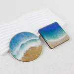 Epoxy Resin Ocean Craft with Sea Creatures & Turtle Unique Resin Wood Pieces Perfect Home Decor & Christmas Gift