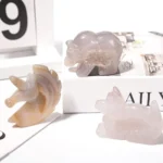 Crystal Agate Animals Crafts Healing Stone Owl Penguin Unicorn Turtle Carvings Gifts & Decoration - Image 2
