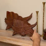 American Flag with Bald Eagle Wood Wall Art, Patriotic 3D Carved Wooden Decor for Home & Office, Tabletop Arrangement - Image 4