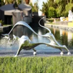 Hot Selling Large Outdoor Sculpture Metal Crafts Stainless Steel Hollow Bull Statue - Image 4