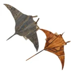 Runwood Wooden Handmade Electric Bionic Manta Ray Devil Fish Model Creative Wood Craft Ornament Decoration Gift for Birthday - Image 2