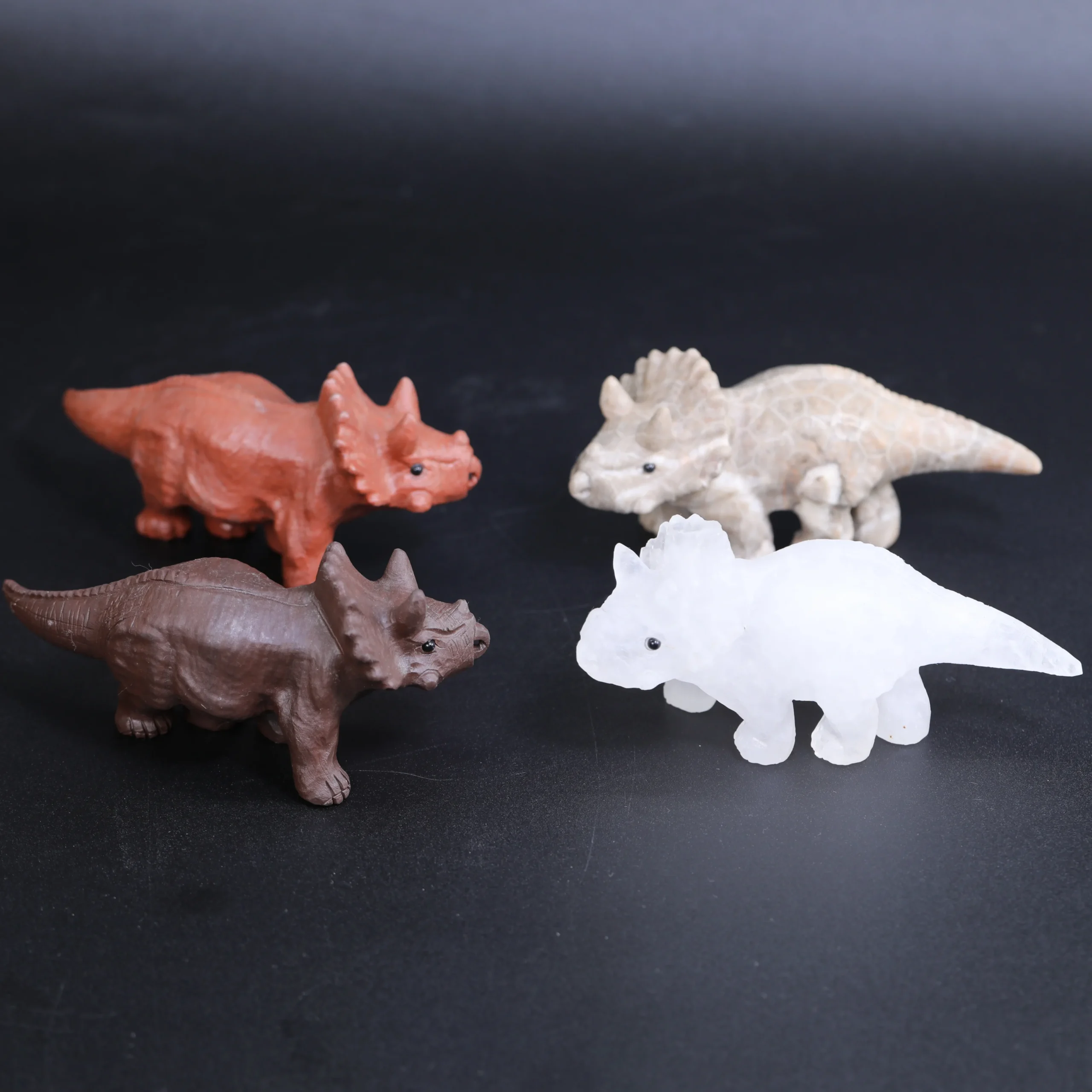Hfb2ccd99497a4676ad51893fce34c2f2k.webp Hand-Carved Triceratops Artwork From Mixed Materials - Exquisite Craftsmanship - Image 1