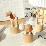 Wooden Crafts Eco-friendly Engraved DIY Animal Design Schima Superba Natural Wood Color for Kindergarten Desktop and Home Decor - Image 4