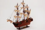 Cedar Wooden Handicraft Painted Fully Assembled Display Ship Model Nautical Decor for Home and Office - Image 2